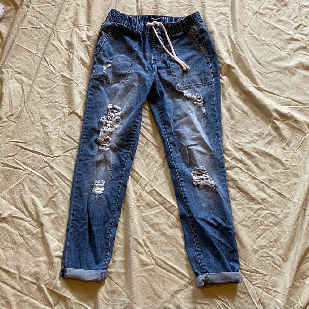 Wallflower boyfriend drawstring jeans M